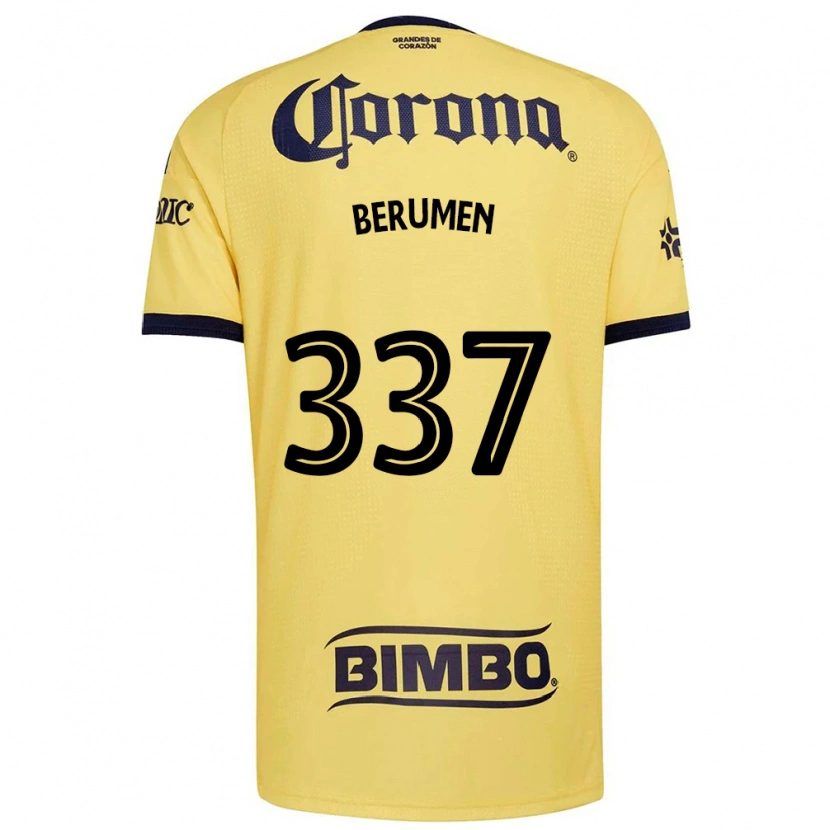 Danxen Enfant Maillot Gabriel Berumen #337 Jaune Rouge Noir Tenues Domicile 2026/27 T-Shirt