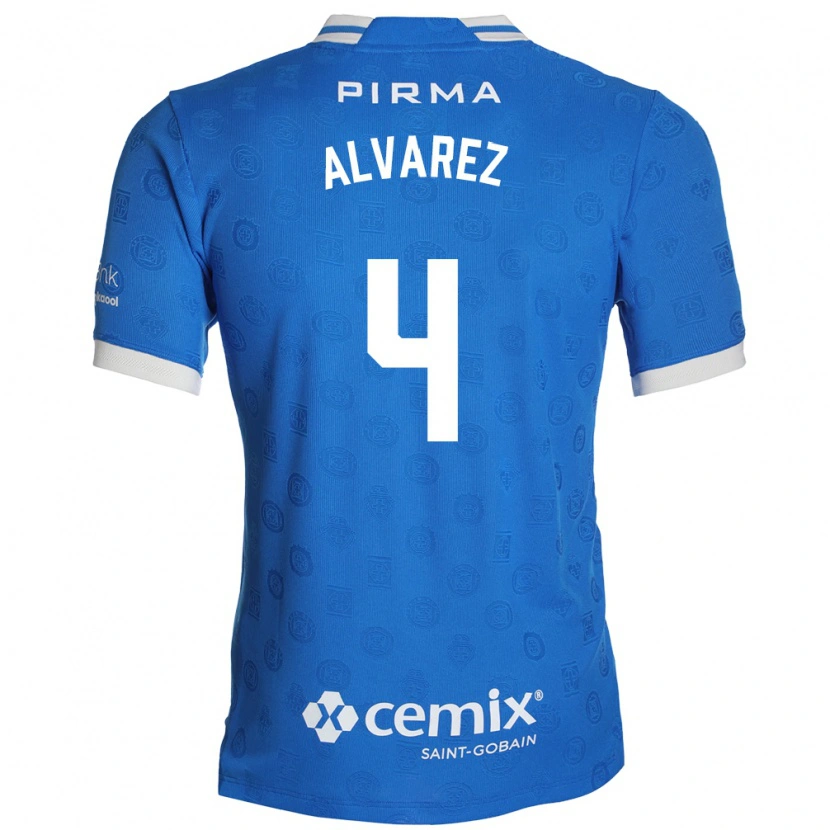 Danxen Enfant Maillot Gabriela Alvarez #4 Bleu Blanc Rouge Tenues Domicile 2026/27 T-Shirt