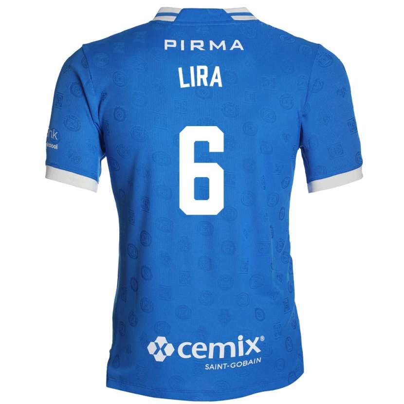 Danxen Enfant Maillot Érik Lira #6 Bleu Blanc Rouge Tenues Domicile 2026/27 T-Shirt