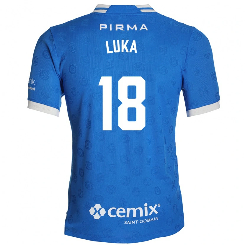Danxen Enfant Maillot Luka Romero #18 Bleu Blanc Rouge Tenues Domicile 2026/27 T-Shirt