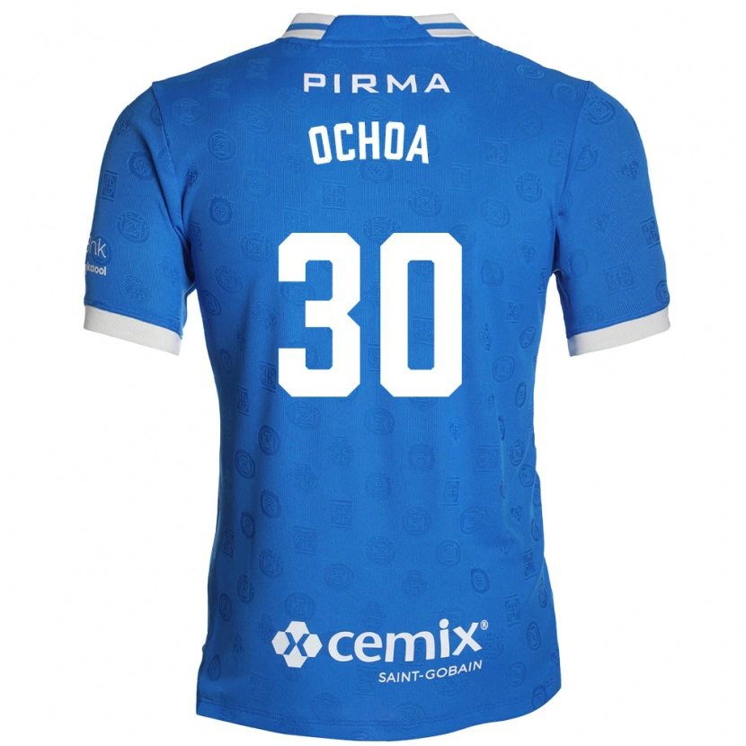 Danxen Enfant Maillot Emmanuel Ochoa #30 Bleu Blanc Rouge Tenues Domicile 2026/27 T-Shirt