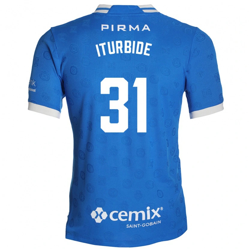 Danxen Enfant Maillot Luis Iturbide #31 Bleu Blanc Rouge Tenues Domicile 2026/27 T-Shirt