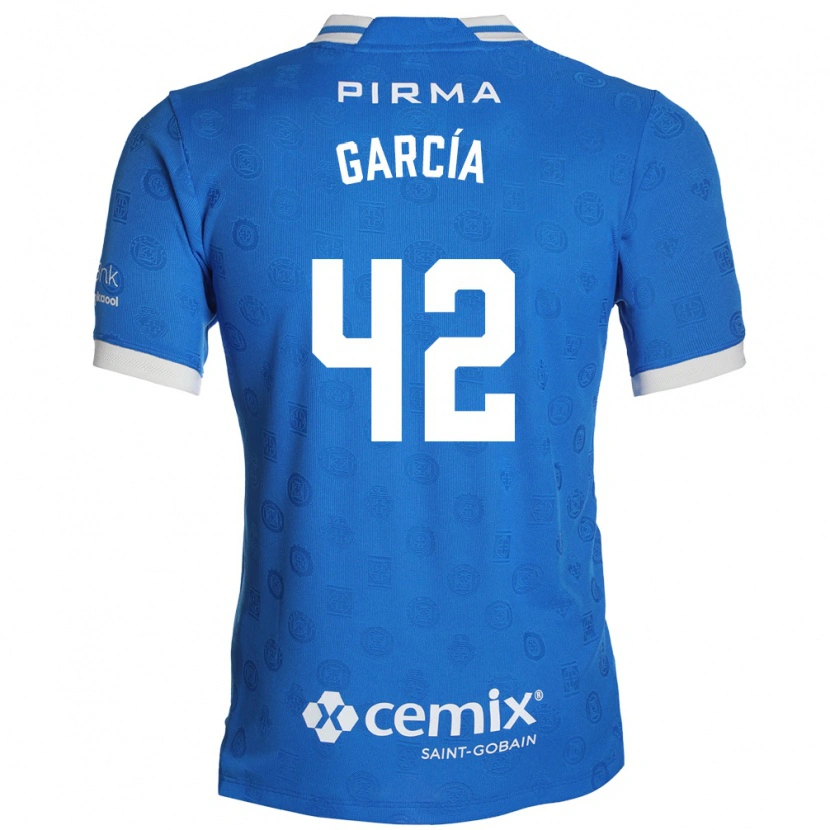 Danxen Enfant Maillot Jorge García #42 Bleu Blanc Rouge Tenues Domicile 2026/27 T-Shirt