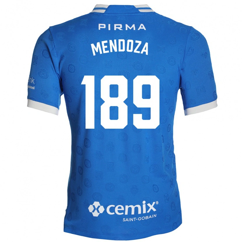Danxen Enfant Maillot José Mendoza #189 Bleu Blanc Rouge Tenues Domicile 2026/27 T-Shirt