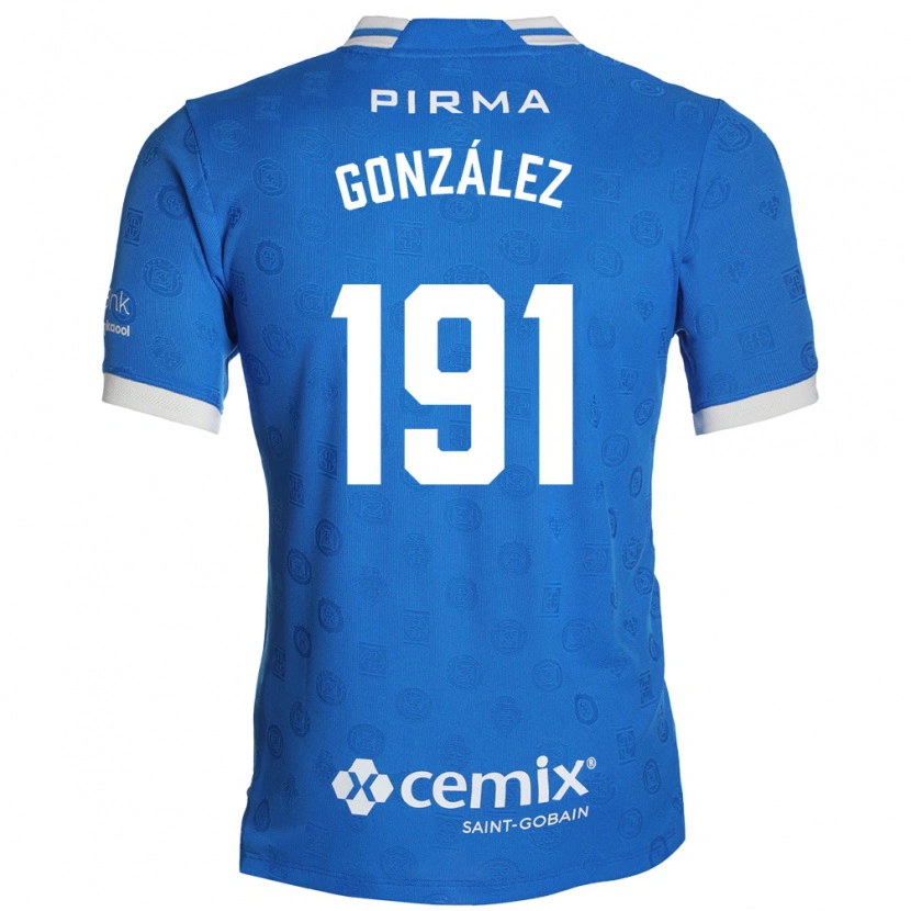 Danxen Enfant Maillot Alejandro González #191 Bleu Blanc Rouge Tenues Domicile 2026/27 T-Shirt