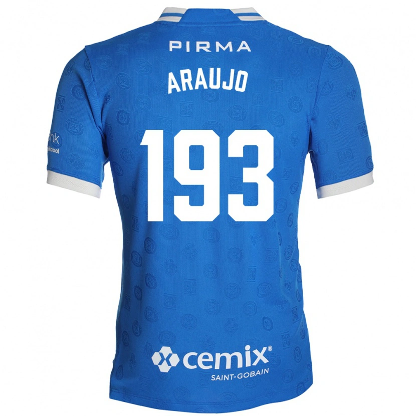 Danxen Enfant Maillot Marcio Araujo #193 Bleu Blanc Rouge Tenues Domicile 2026/27 T-Shirt