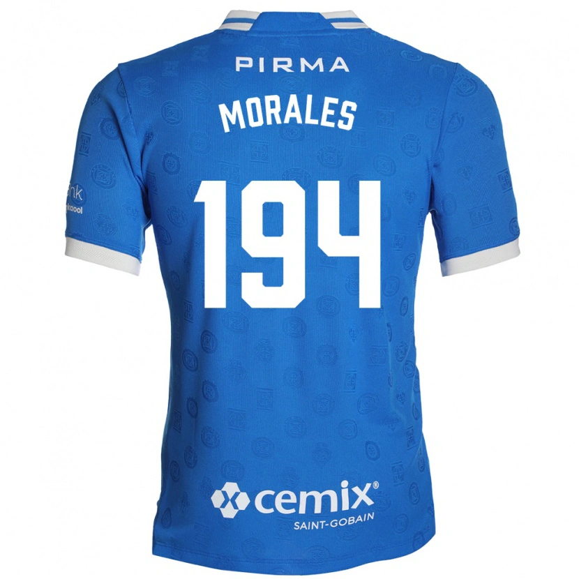 Danxen Enfant Maillot Amaury Morales #194 Bleu Blanc Rouge Tenues Domicile 2026/27 T-Shirt