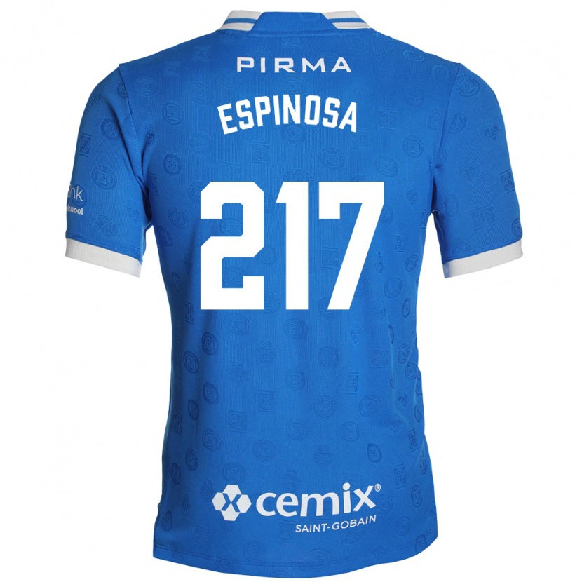 Danxen Enfant Maillot Samuel Espinosa #217 Bleu Blanc Rouge Tenues Domicile 2026/27 T-Shirt