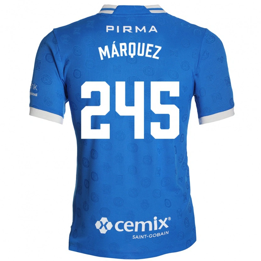 Danxen Enfant Maillot Víctor Márquez #245 Bleu Blanc Rouge Tenues Domicile 2026/27 T-Shirt