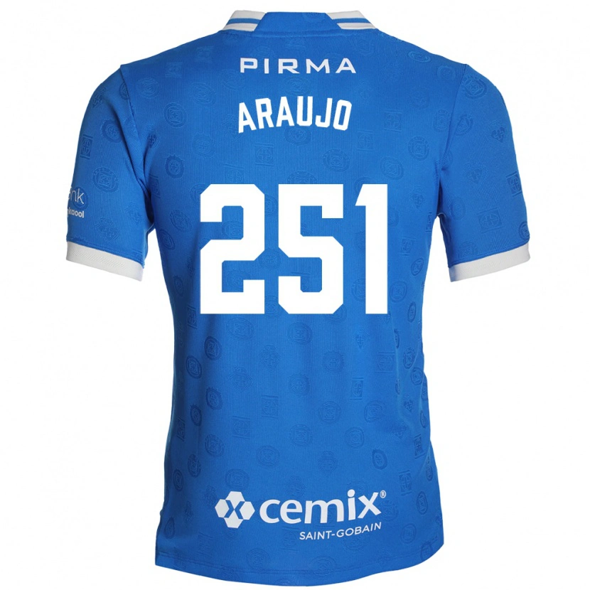 Danxen Enfant Maillot Francisco Araujo #251 Bleu Blanc Rouge Tenues Domicile 2026/27 T-Shirt