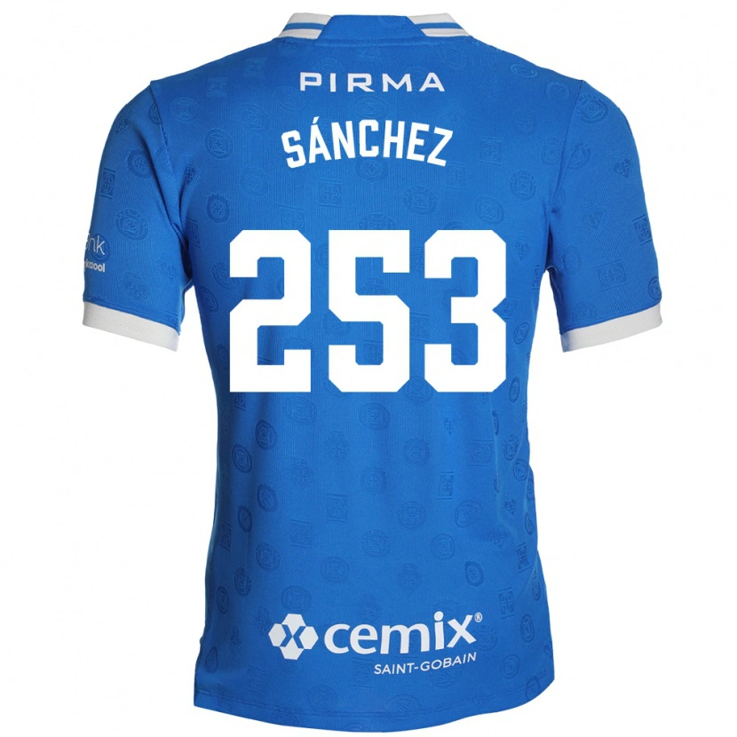 Danxen Enfant Maillot Pablo Sánchez #253 Bleu Blanc Rouge Tenues Domicile 2026/27 T-Shirt
