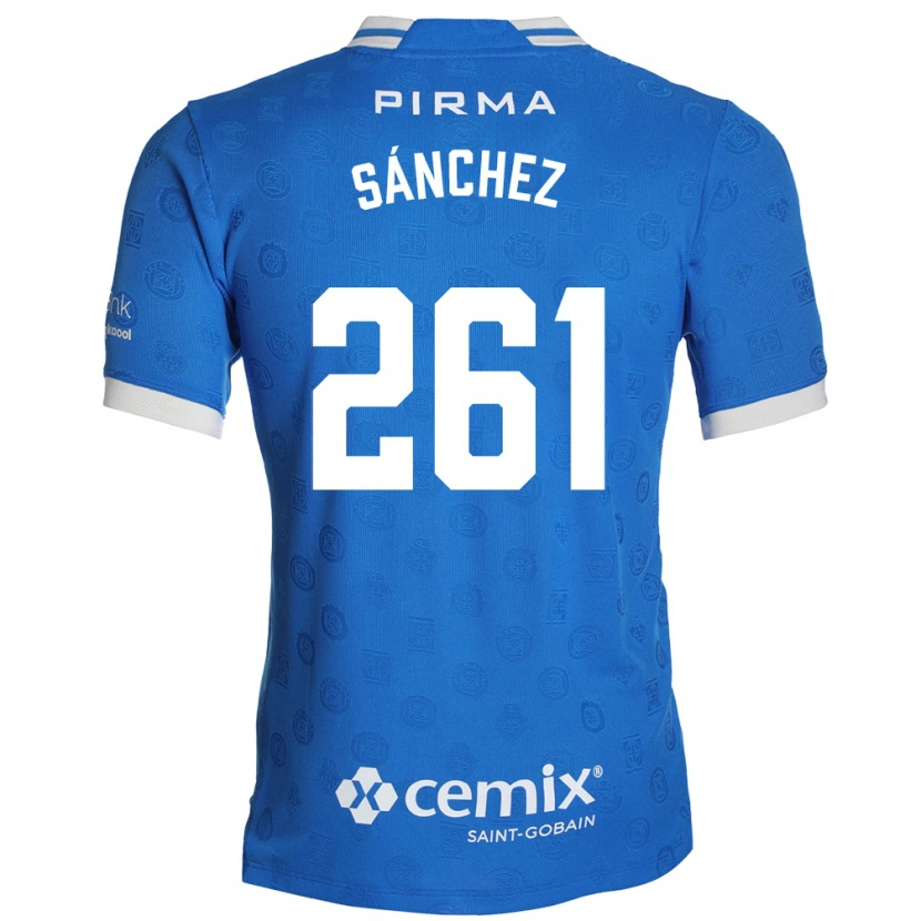 Danxen Enfant Maillot Paulo Sánchez #261 Bleu Blanc Rouge Tenues Domicile 2026/27 T-Shirt
