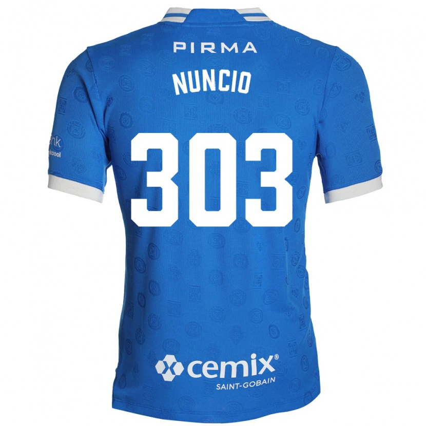 Danxen Enfant Maillot Carlos Nuncio #303 Bleu Blanc Rouge Tenues Domicile 2026/27 T-Shirt