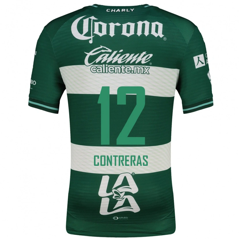 Danxen Enfant Maillot Karol Contreras #12 Vert Blanc Tenues Domicile 2026/27 T-Shirt