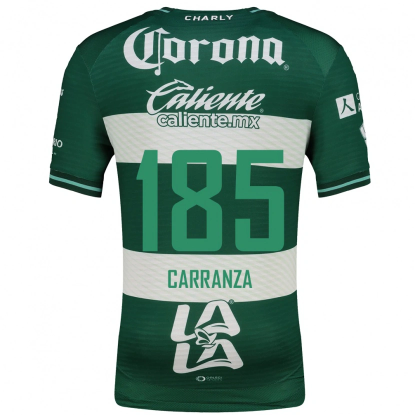 Danxen Enfant Maillot Héctor Carranza #185 Vert Blanc Tenues Domicile 2026/27 T-Shirt