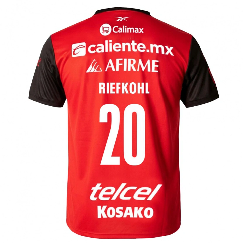 Danxen Enfant Maillot Luciana Riefkohl #20 Noir Rouge Tenues Domicile 2026/27 T-Shirt
