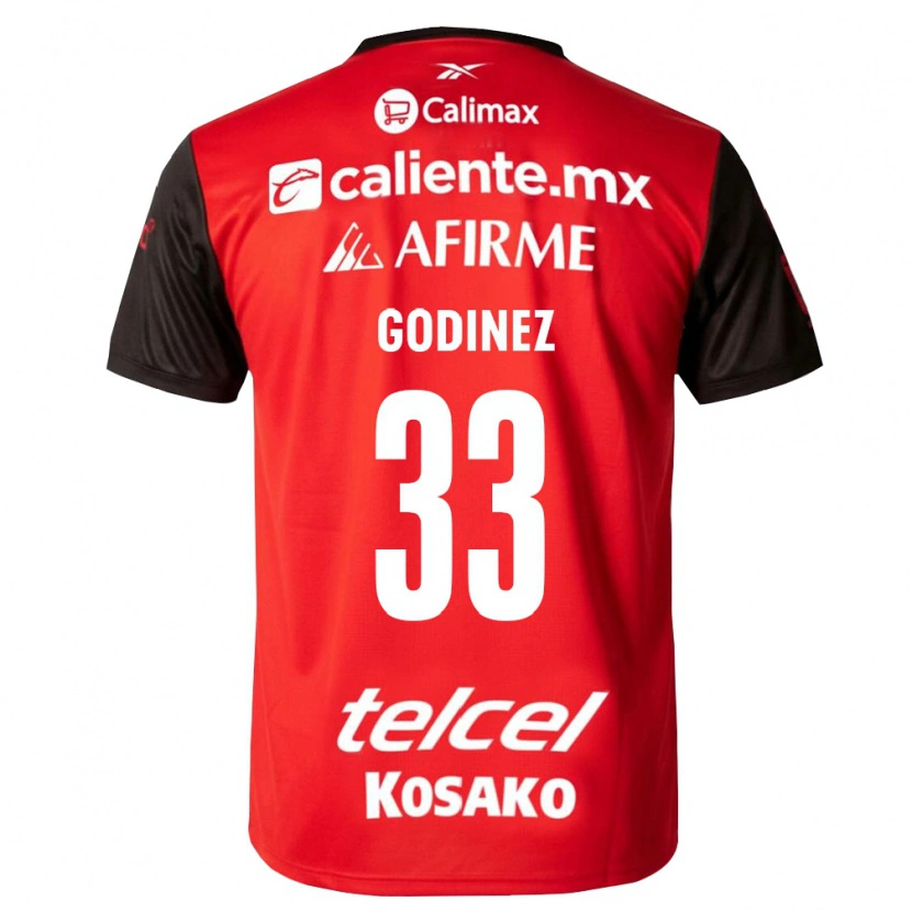 Danxen Enfant Maillot Rodrigo Godínez #33 Noir Rouge Tenues Domicile 2026/27 T-Shirt