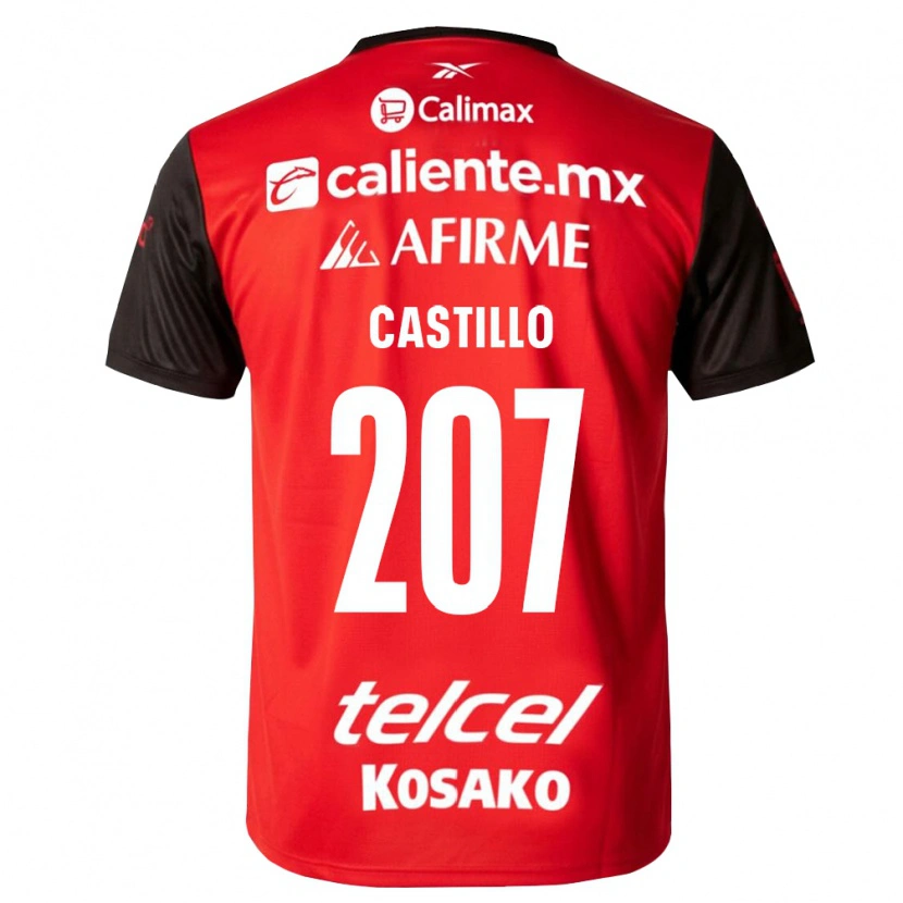 Danxen Enfant Maillot Alberto Castillo #207 Noir Rouge Tenues Domicile 2026/27 T-Shirt
