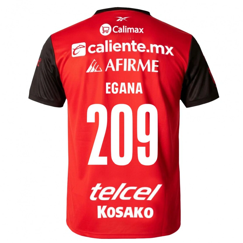 Danxen Enfant Maillot Arath Egaña #209 Noir Rouge Tenues Domicile 2026/27 T-Shirt