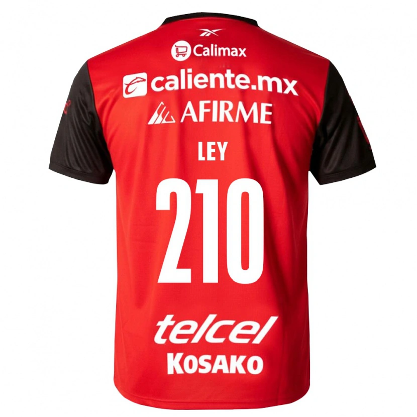Danxen Enfant Maillot Emanuel Ley #210 Noir Rouge Tenues Domicile 2026/27 T-Shirt