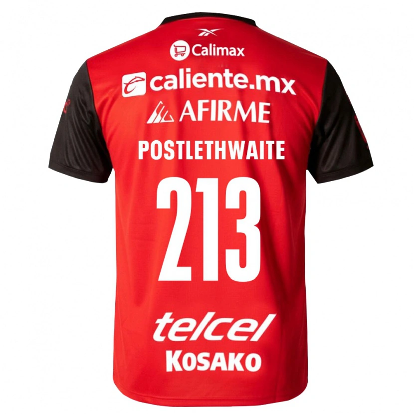 Danxen Enfant Maillot Emiliano Postlethwaite #213 Noir Rouge Tenues Domicile 2026/27 T-Shirt