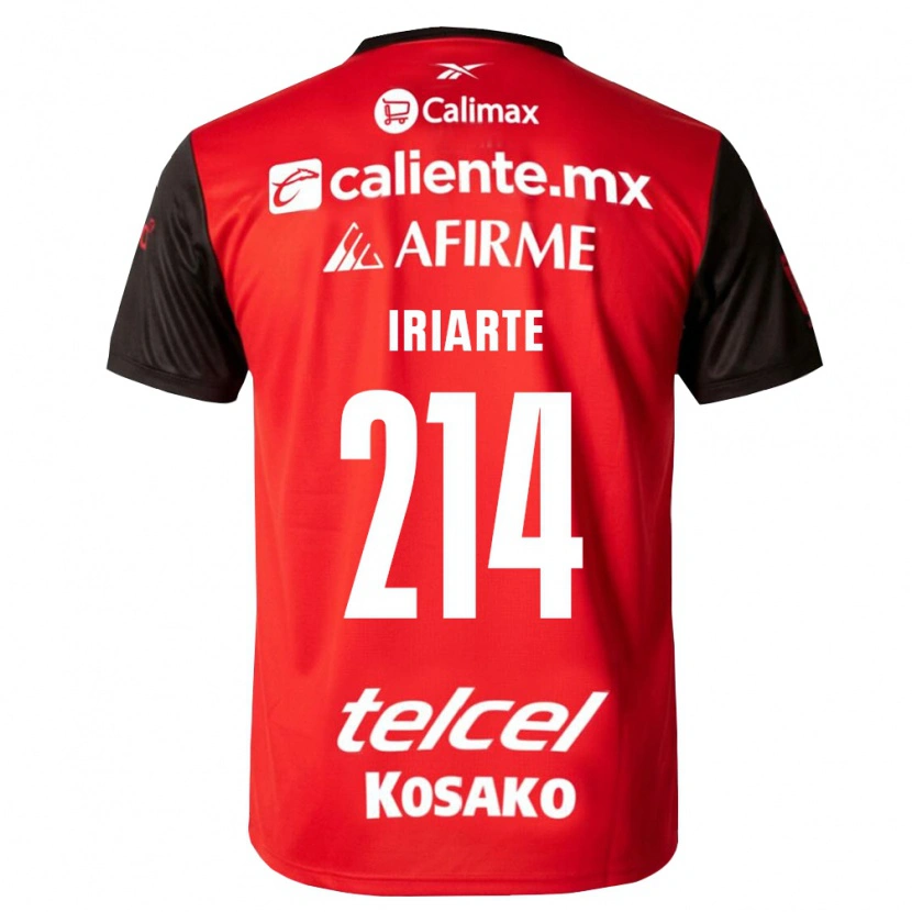 Danxen Enfant Maillot Oliver Iriarte #214 Noir Rouge Tenues Domicile 2026/27 T-Shirt