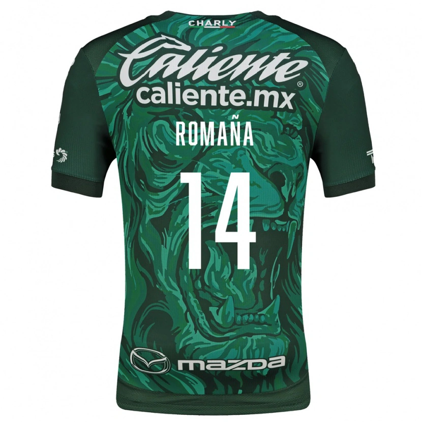 Danxen Enfant Maillot Jhohan Romaña #14 Vert Noir Tenues Domicile 2026/27 T-Shirt
