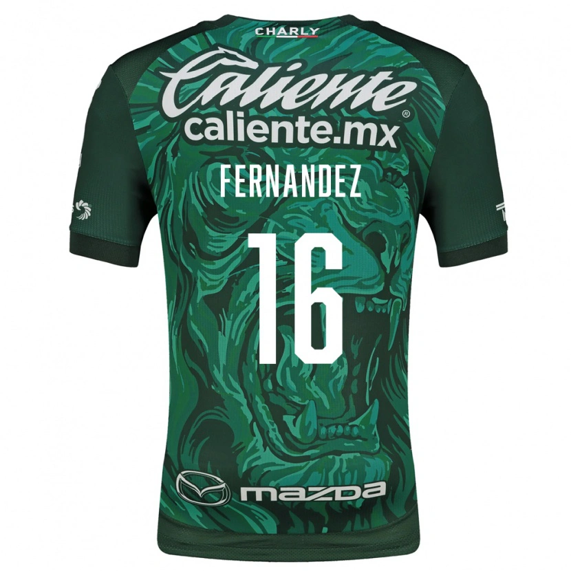 Danxen Enfant Maillot Omar Fernández #16 Vert Noir Tenues Domicile 2026/27 T-Shirt
