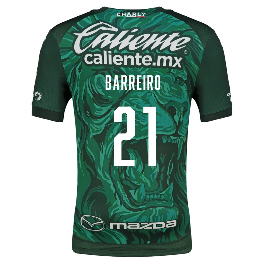 Danxen Enfant Maillot Stiven Barreiro #21 Vert Noir Tenues Domicile 2026/27 T-Shirt