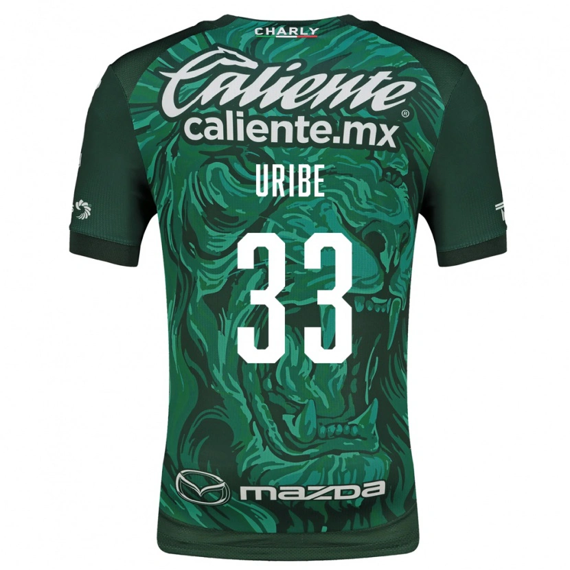 Danxen Enfant Maillot Héctor Uribe #33 Vert Noir Tenues Domicile 2026/27 T-Shirt