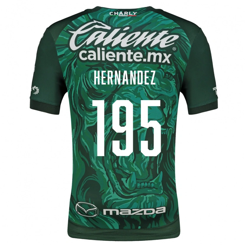 Danxen Enfant Maillot Fernando Hernández #195 Vert Noir Tenues Domicile 2026/27 T-Shirt