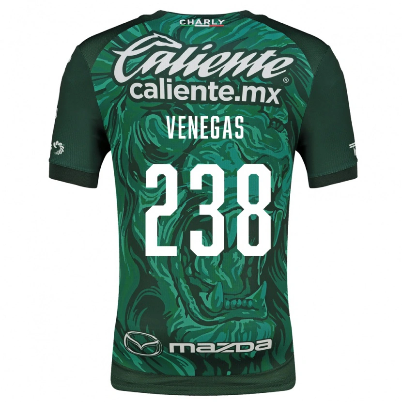 Danxen Enfant Maillot Luis Venegas #238 Vert Noir Tenues Domicile 2026/27 T-Shirt