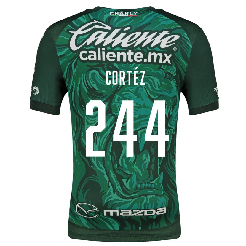 Danxen Enfant Maillot Brayan Cortéz #244 Vert Noir Tenues Domicile 2026/27 T-Shirt