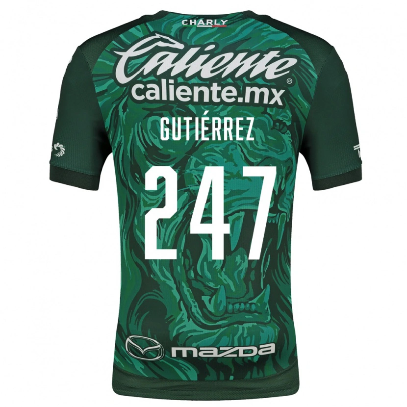 Danxen Enfant Maillot Brandón Gutiérrez #247 Vert Noir Tenues Domicile 2026/27 T-Shirt
