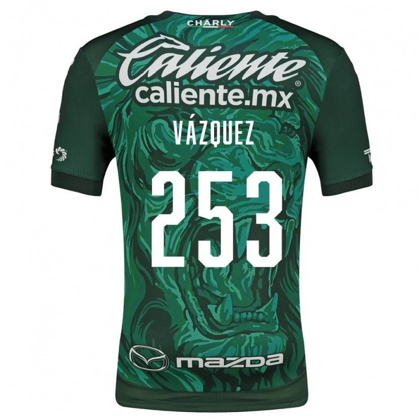 Danxen Enfant Maillot Héctor Vázquez #253 Vert Noir Tenues Domicile 2026/27 T-Shirt