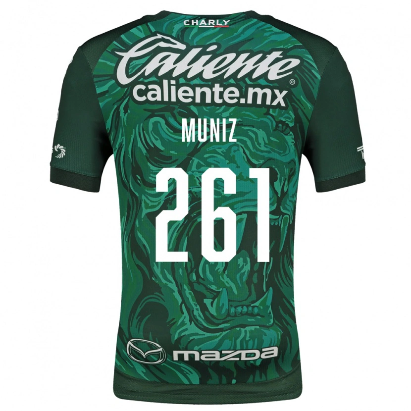 Danxen Enfant Maillot César Muñiz #261 Vert Noir Tenues Domicile 2026/27 T-Shirt