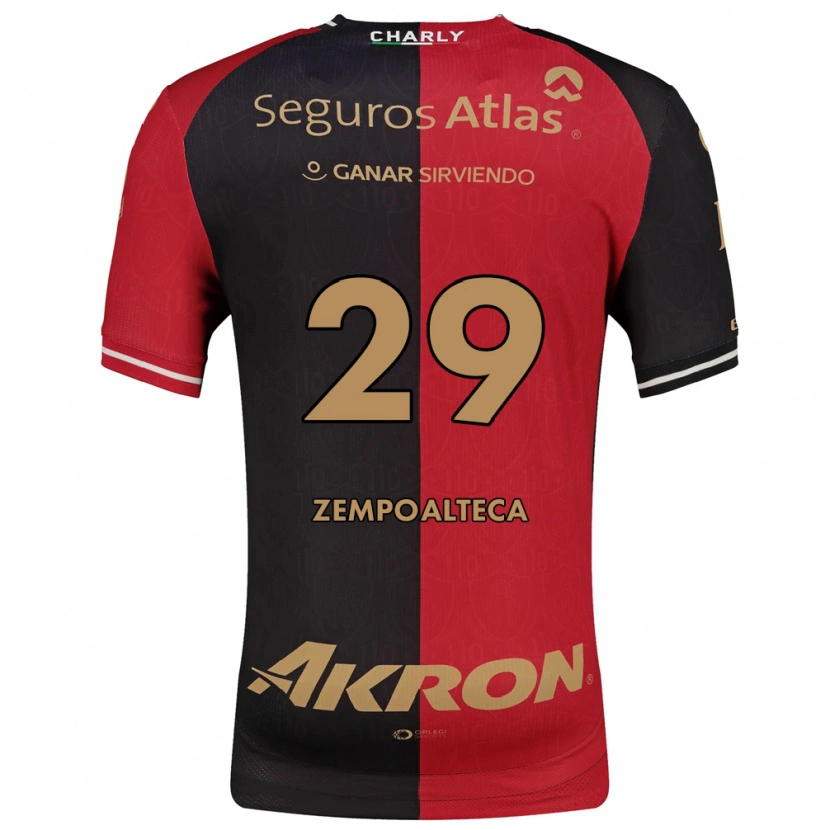 Danxen Enfant Maillot Karla Zempoalteca #29 Rouge Noir Marron Tenues Domicile 2026/27 T-Shirt