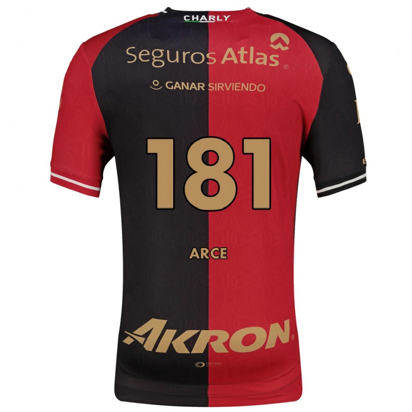 Danxen Enfant Maillot Edson Arce #181 Rouge Noir Marron Tenues Domicile 2026/27 T-Shirt
