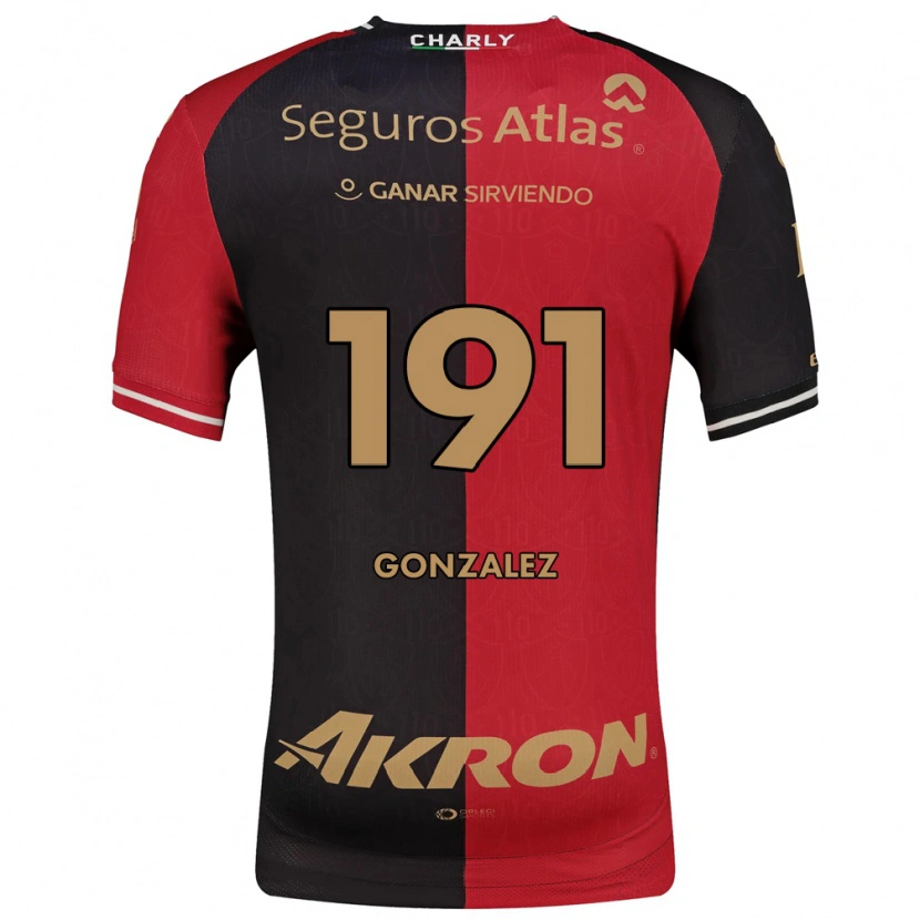 Danxen Enfant Maillot Juan González #191 Rouge Noir Marron Tenues Domicile 2026/27 T-Shirt