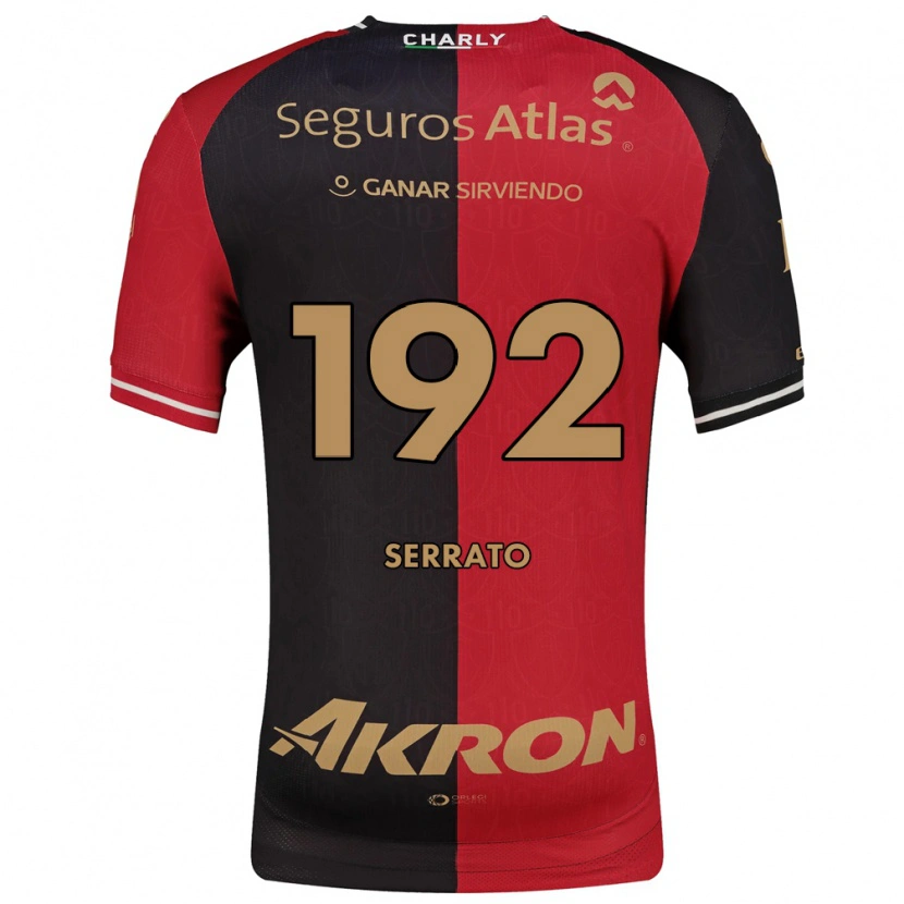 Danxen Enfant Maillot Jesús Serrato #192 Rouge Noir Marron Tenues Domicile 2026/27 T-Shirt