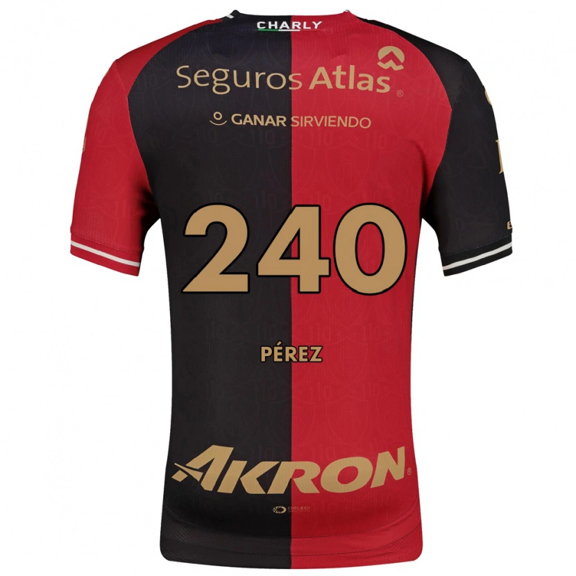 Danxen Enfant Maillot Luis Pérez #240 Rouge Noir Marron Tenues Domicile 2026/27 T-Shirt