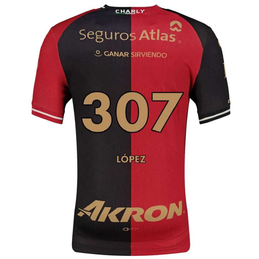 Danxen Enfant Maillot Said López #307 Rouge Noir Marron Tenues Domicile 2026/27 T-Shirt