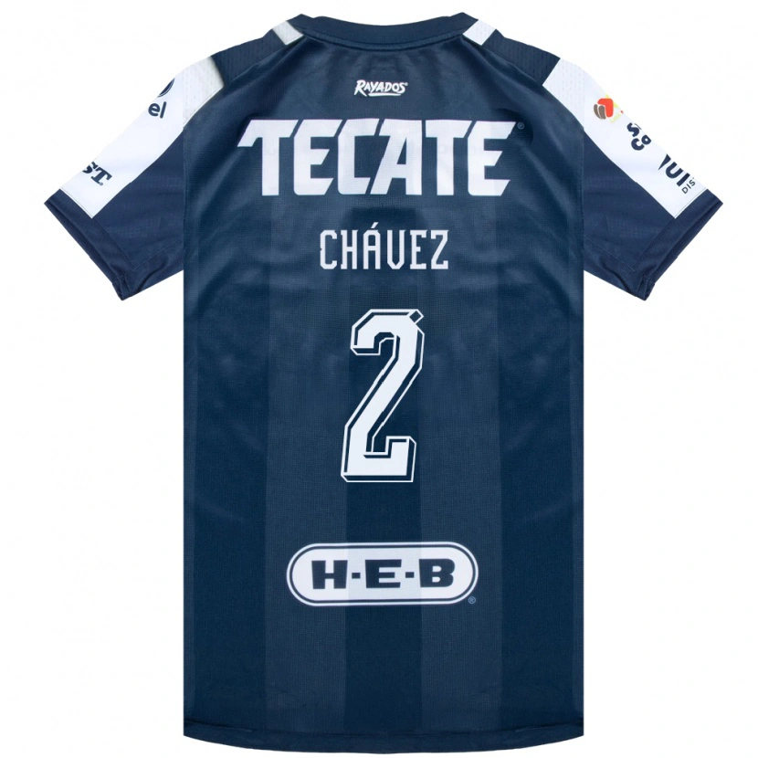 Danxen Enfant Maillot Ricardo Chávez #2 Bleu Encre Blanc Rouge Tenues Domicile 2026/27 T-Shirt