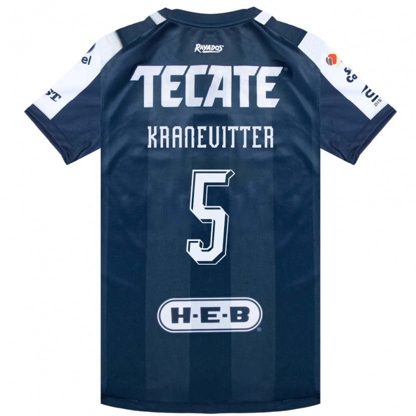 Danxen Enfant Maillot Matias Kranevitter #5 Bleu Encre Blanc Rouge Tenues Domicile 2026/27 T-Shirt