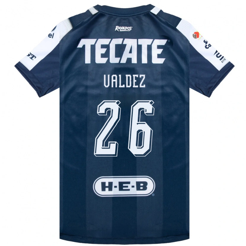 Danxen Enfant Maillot Valeria Valdez #26 Bleu Encre Blanc Rouge Tenues Domicile 2026/27 T-Shirt