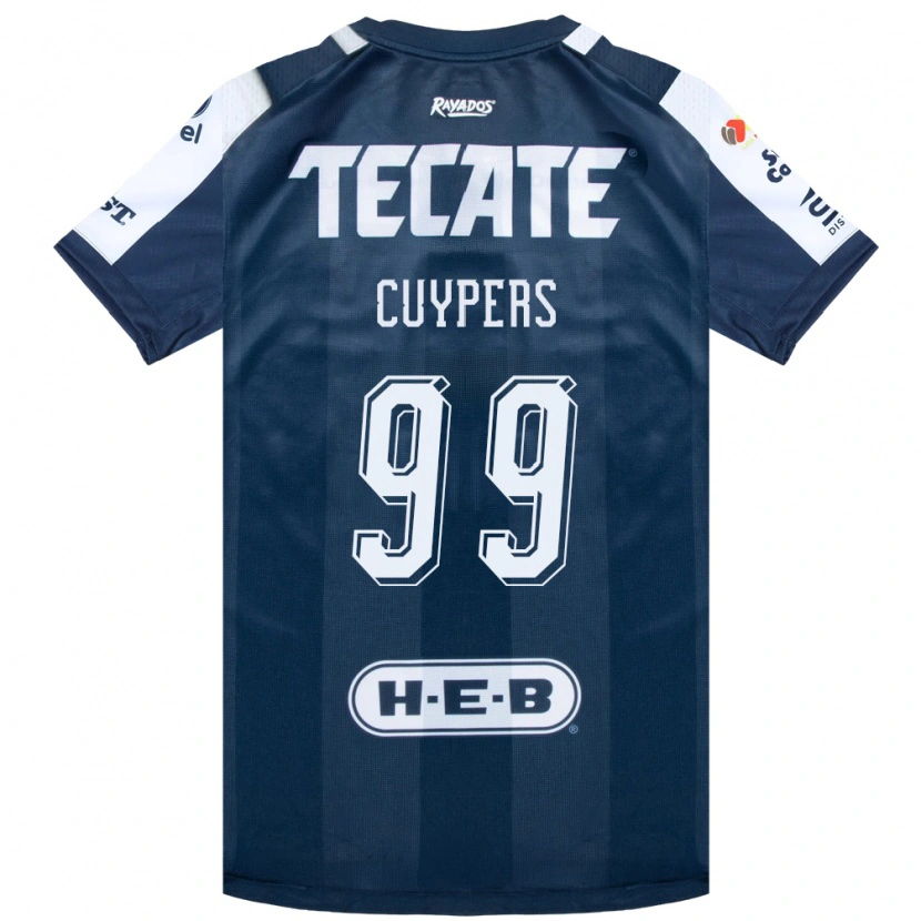 Danxen Enfant Maillot Hugo Cuypers #99 Bleu Encre Blanc Rouge Tenues Domicile 2026/27 T-Shirt