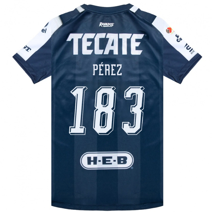 Danxen Enfant Maillot Santiago Pérez #183 Bleu Encre Blanc Rouge Tenues Domicile 2026/27 T-Shirt