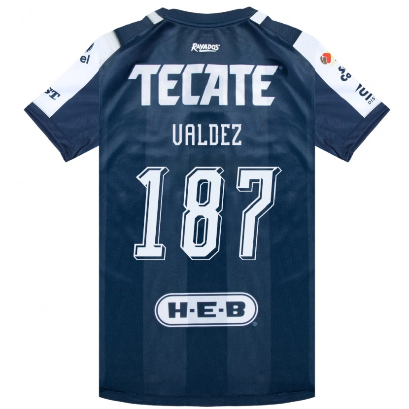 Danxen Enfant Maillot Érick Valdez #187 Bleu Encre Blanc Rouge Tenues Domicile 2026/27 T-Shirt