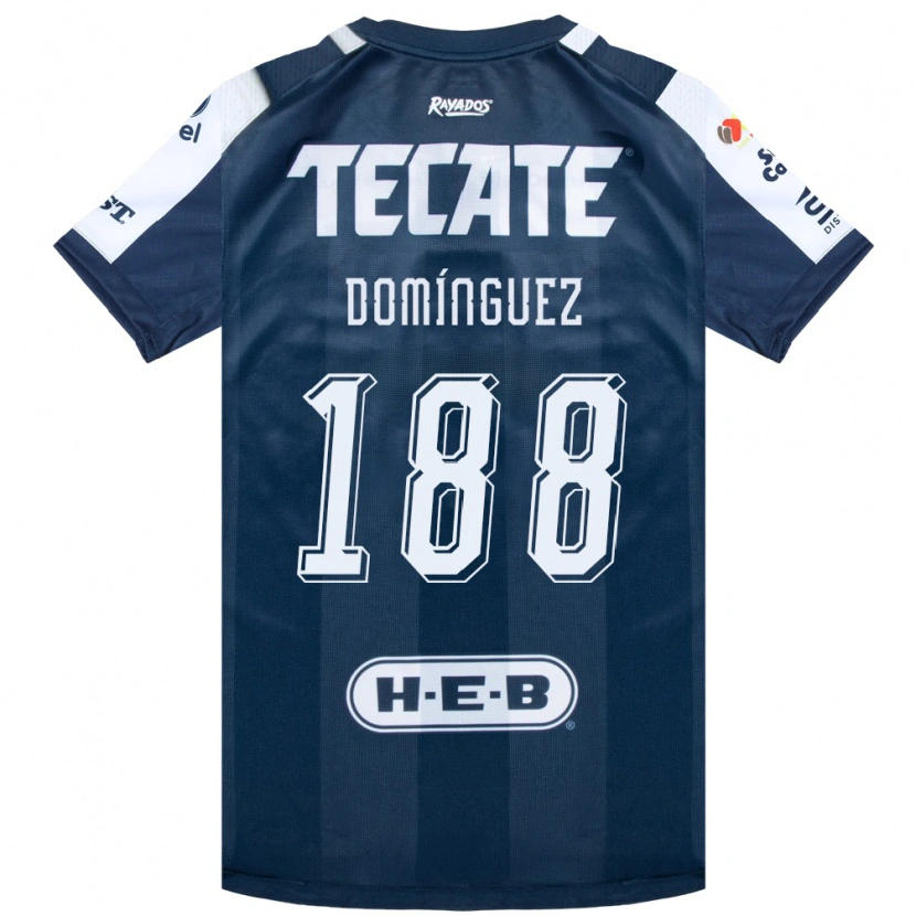 Danxen Enfant Maillot Joel Domínguez #188 Bleu Encre Blanc Rouge Tenues Domicile 2026/27 T-Shirt