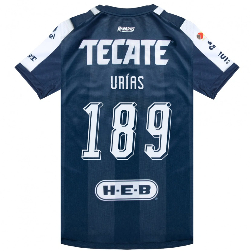 Danxen Enfant Maillot Álex Urías #189 Bleu Encre Blanc Rouge Tenues Domicile 2026/27 T-Shirt